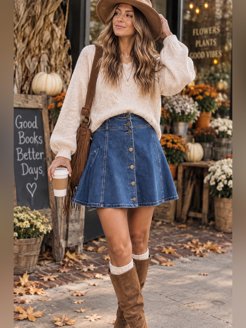 Draper James Button-Front A-Line Denim Skater Skirt - Blue Size 10 M